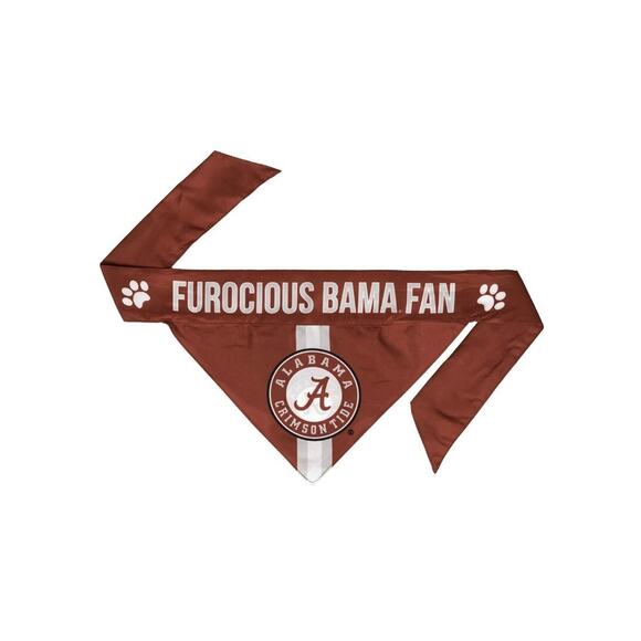 NEW ALABAMA CRIMSON TIDE DOG CAT TIE BANDANA FUROCIOUS FAN REVERSIBLE MEDIUM - Picture 7 of 7